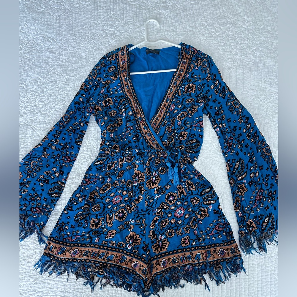 Long sleeve romper - Blue